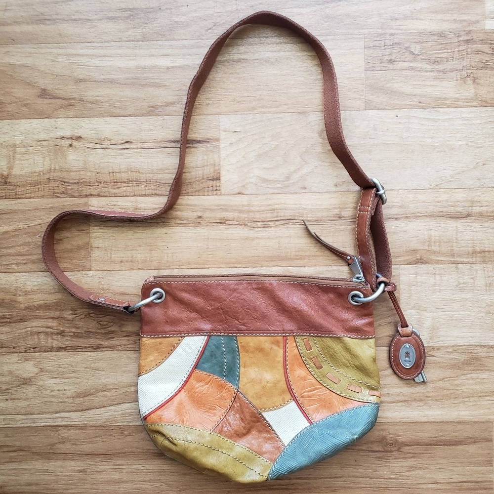 Fossil Vintage Patchwork Leather Crossbody